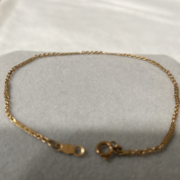 14K Yellow Gold Rare Herringbone & Chain Link Bracelet🦋Firm Price - Picture 3 of 4
